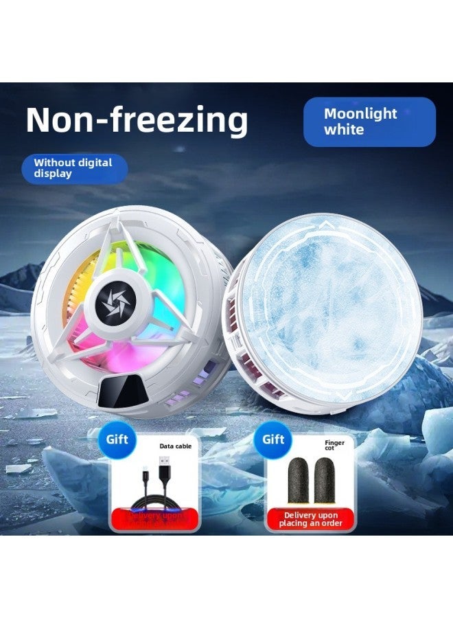 Icing Mobile Phone Radiator SL59 Magnetic Back Clip Semiconductor Refrigeration Artifact Does Not Pick Charging Head Source Factory-Colour:Sl59 Regular Model Freeze 【white】 - Image 1